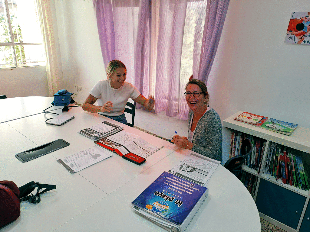 Clase particular de español del curso combinado en Hablandis